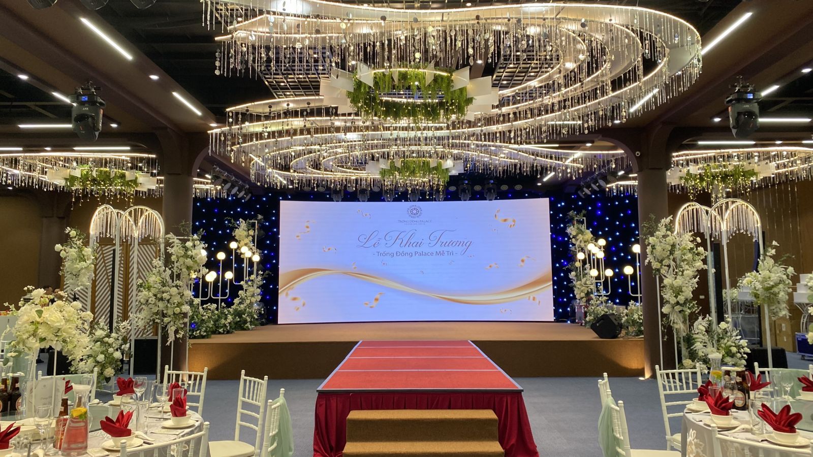 Lắp đặt hệ thống âm thanh Trung tâm tiệc cưới 1000m2 Trống Đồng Palace tại Hà Nội