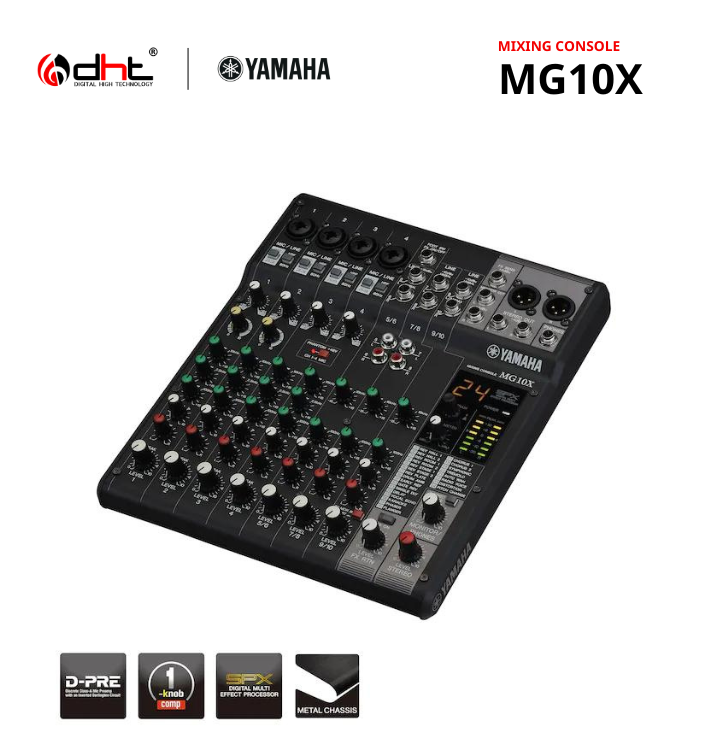 Mixer Yamaha MG10X - Bàn điều khiển âm thanh Yamaha MG10X 10 kênh chính hãng