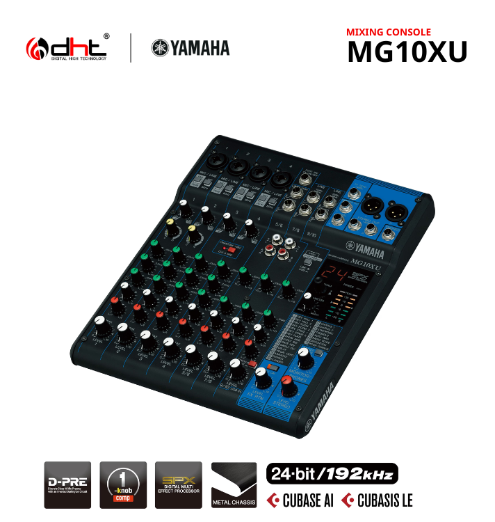 Mixer Yamaha MG10XU - Bàn điều khiển âm thanh Yamaha MG10XU 10 kênh chính hãng