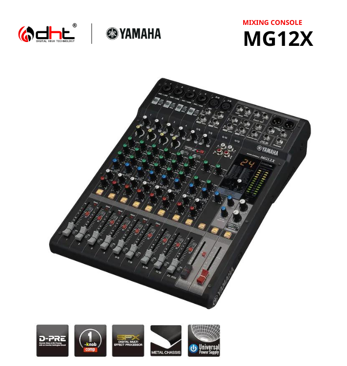 Mixer Yamaha MG12X - Bàn điều khiển âm thanh Yamaha MG12X 12 kênh chính hãng