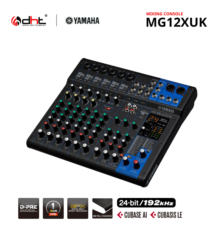 Mixer Yamaha MG12XUK - Bàn mixer Yamaha MG12XUK 12 kênh chính hãng