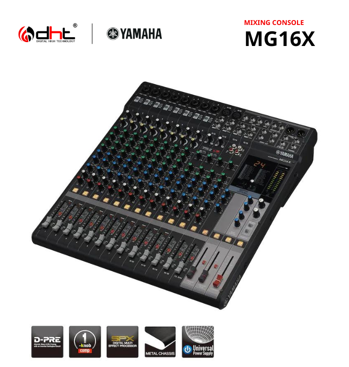 Mixer Yamaha MG16X - Bàn điều khiển âm thanh Yamaha MG16X 16 kênh chính hãng