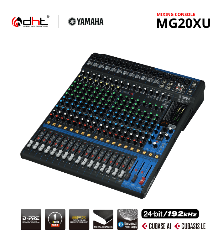 Mixer Yamaha MG20XU - Bàn điều khiển âm thanh Yamaha MG20XU 20 kênh chính hãng