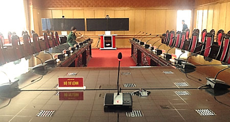 Hệ thống micro phòng hội thảo cục tác chiến  - Bộ tư lệnh thủ đô Hà Nội
