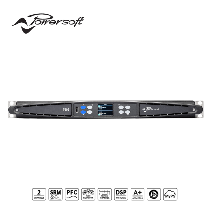 Cục đẩy công suất Powersoft T602 2 kênh với DSP và Dante™ - Amply Powersoft T602 2-channel amplifiers