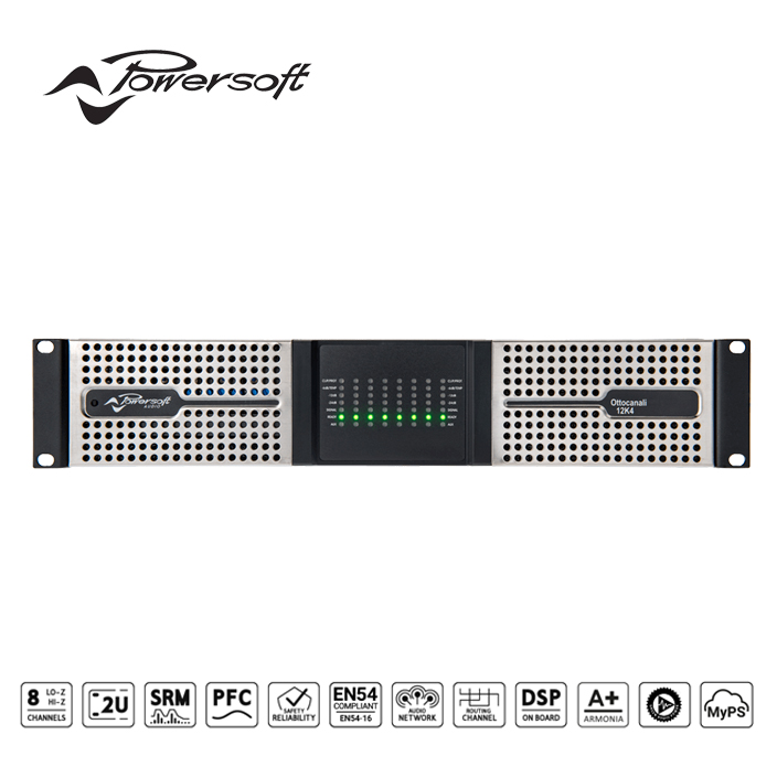 Cục đẩy công suất Powersoft OTTOCANALI 12K4 8 kênh với DSP và Dante™ - Amply Powersoft OTTOCANALI 12K4 8-channel amplifiers