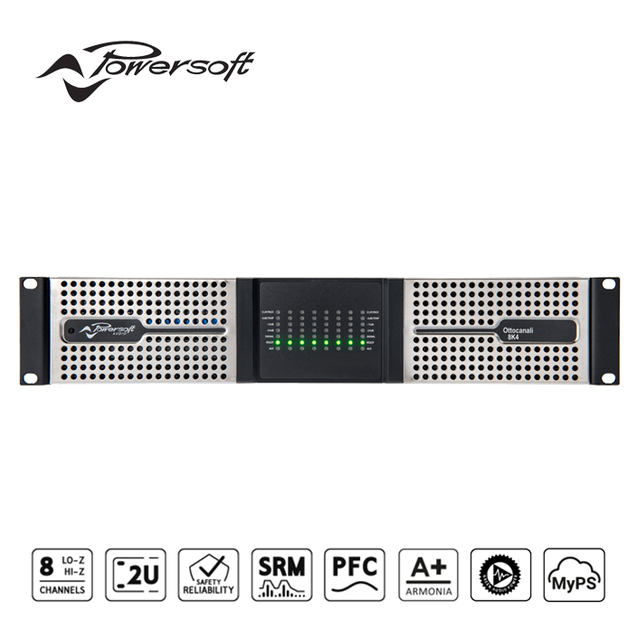 Cục đẩy công suất Powersoft OTTOCANALI 8K4 8 kênh - Amply Powersoft OTTOCANALI 8K4 8-channel amplifiers