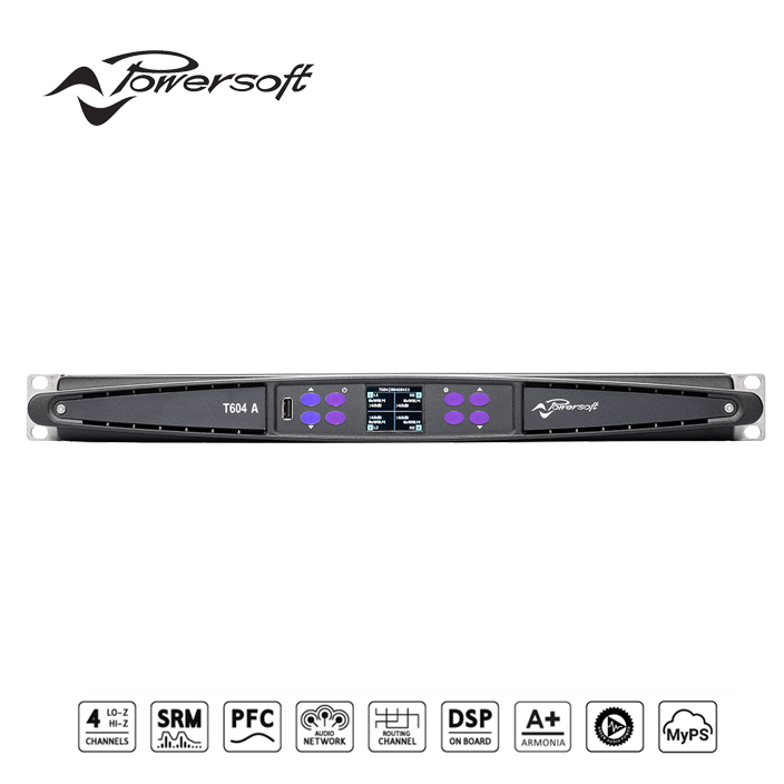 Cục đẩy công suất Powersoft T604 A 4 kênh với DSP - Amply Powersoft T604 A 4-channel amplifiers
