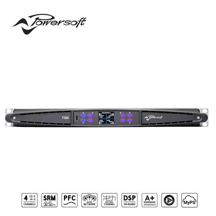 Cục đẩy công suất Powersoft T304 4 kênh với DSP và Dante™ - Amply Powersoft T304 4-channel amplifiers