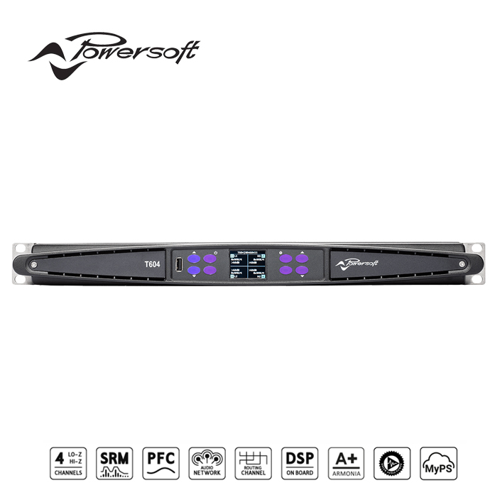 Cục đẩy công suất Powersoft T604 4 kênh với DSP và Dante™ - Amply Powersoft T604 4-channel amplifiers